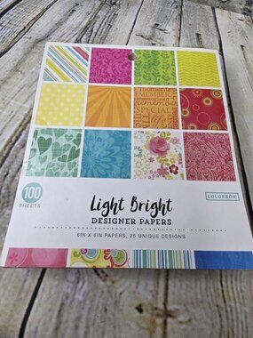 Colorbok Lot of Paper 6 X 6 2 Pack  Sheet Light Bright